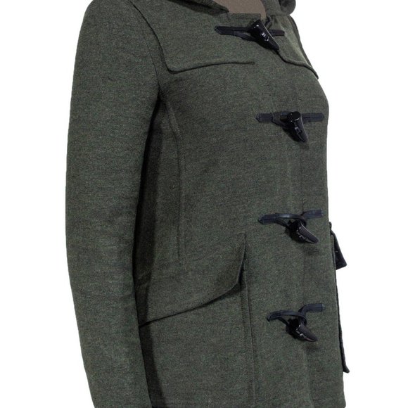 Theory Olive Green Duffle Camine Toggle Coat sz P - Picture 2 of 9
